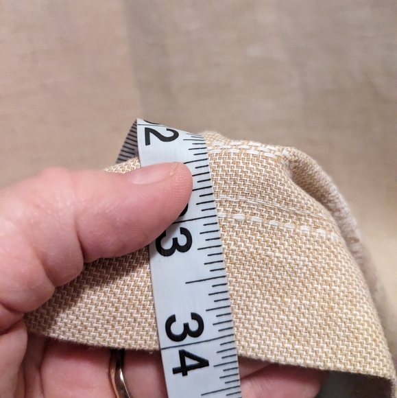 Norton McNaughton Woman 3X khaki linen skirt with white patterned hem NWT - Picture 3 of 8